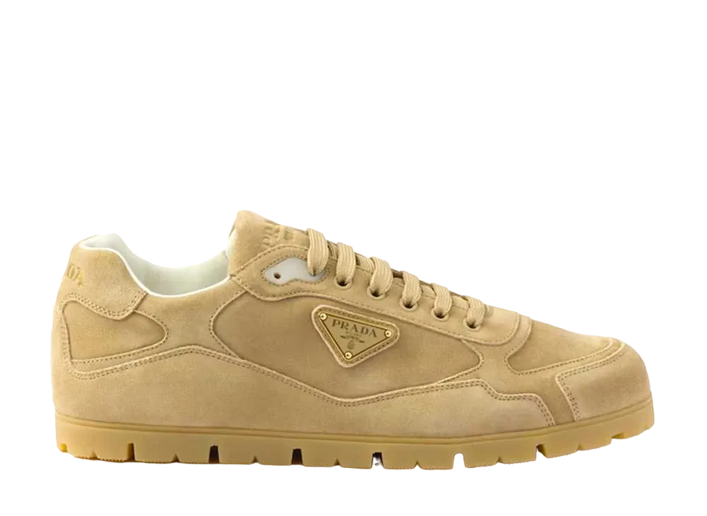 PRADA Trail Faded Suede Sneakers "Beige"