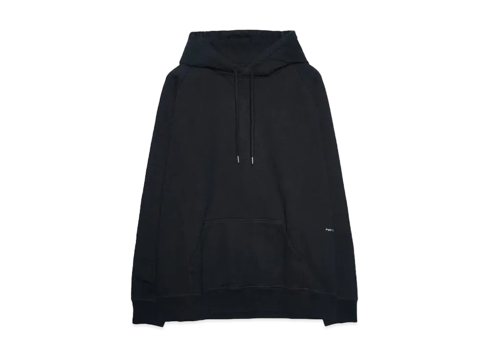 POP TRADING COMPANY logo hooded sweat "BLACK/WHITE"