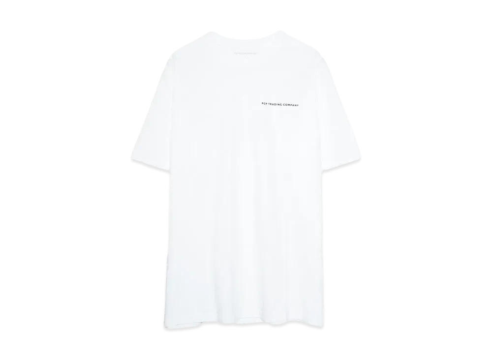POP TRADING COMPANY logo t-shirt "WHITE/BLACK"