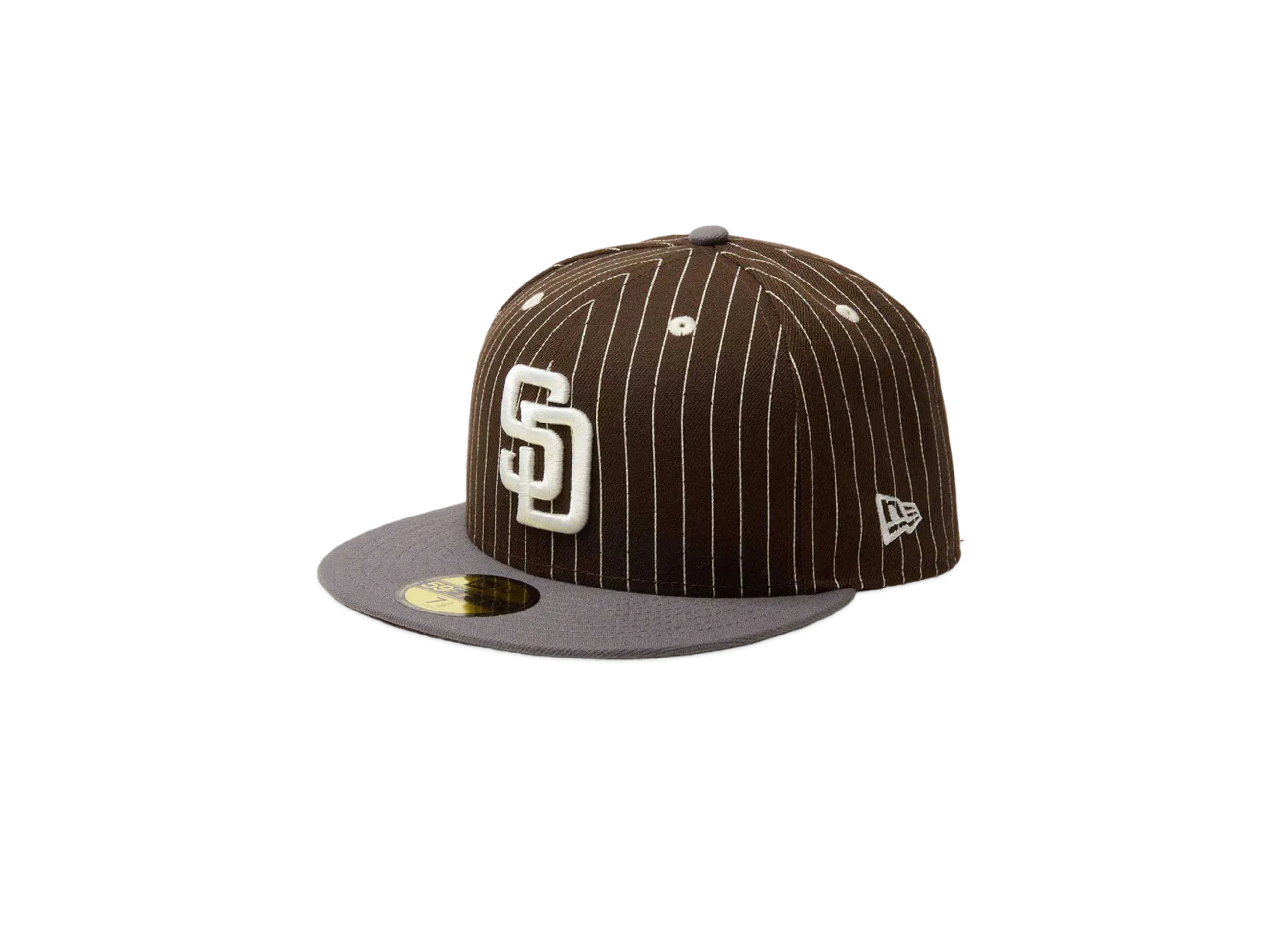 NEW ERA 59Fifty Pinstripe San Diego Padres Pewter Visor "Walnut"