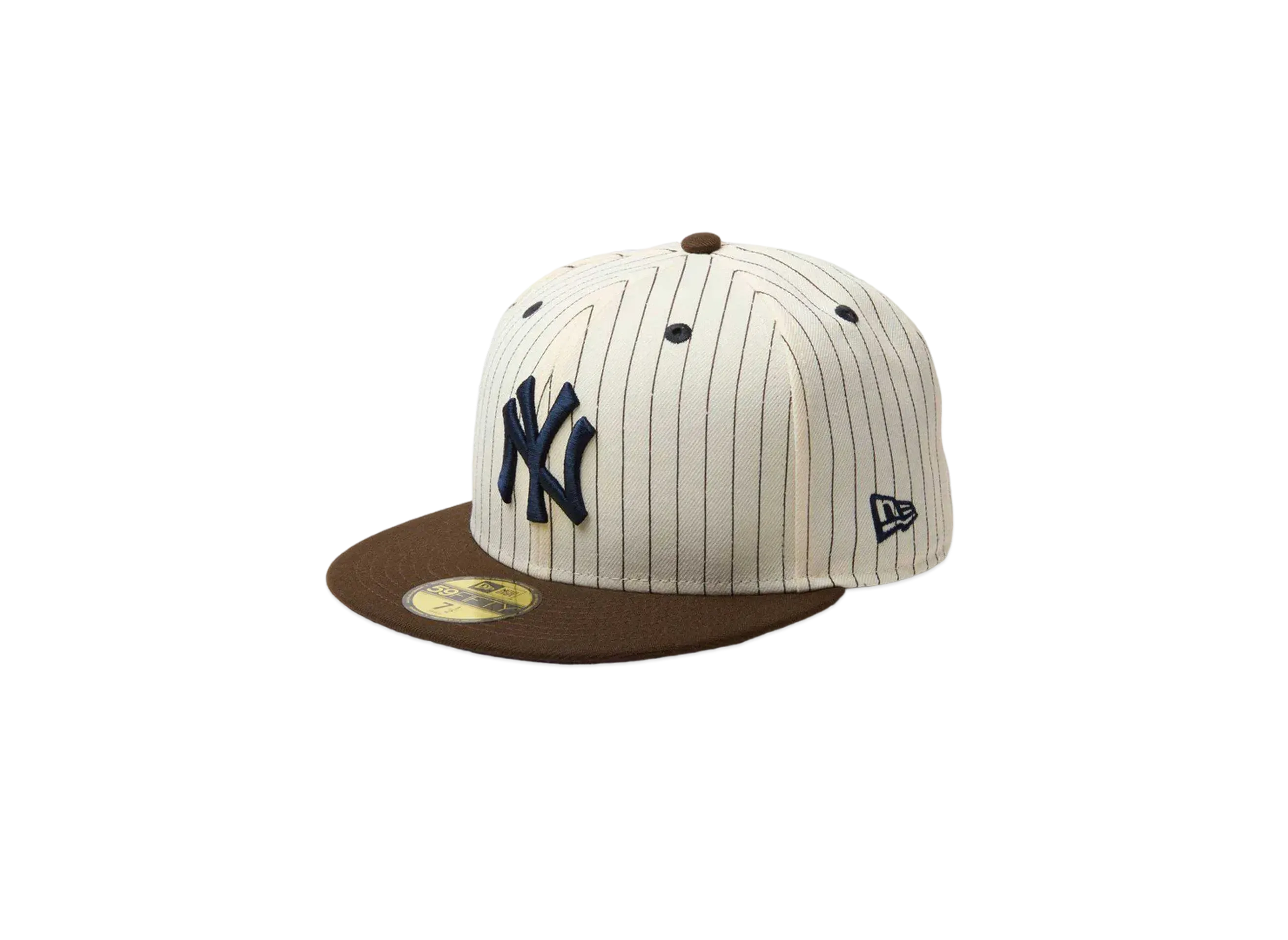 NEW ERA 59Fifty Pinstripe New York Yankees Walnut Visor "Chrome"