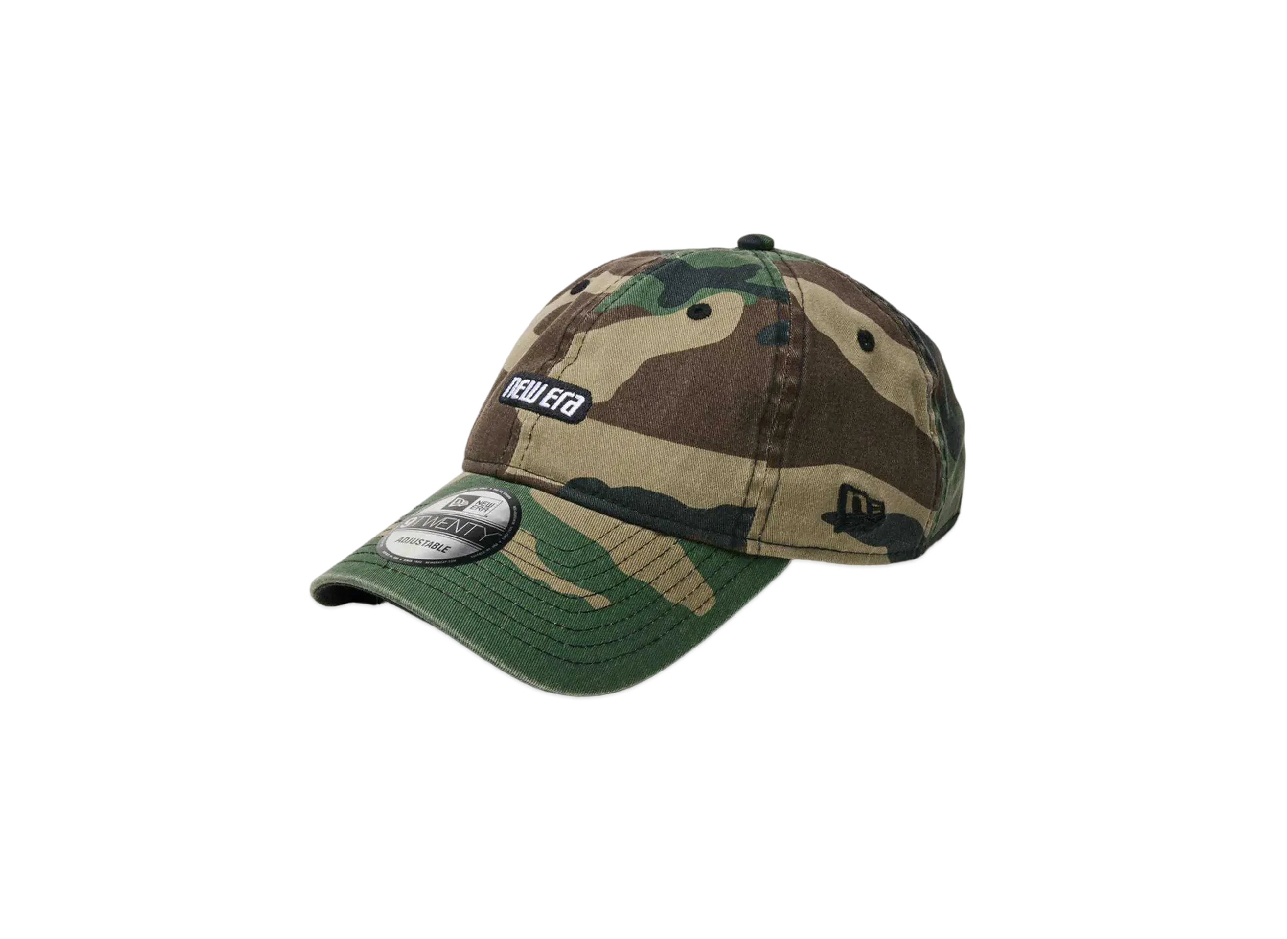 NEW ERA 9Twenty Super Heavy Wash Racer Logo "Woodland Camo"