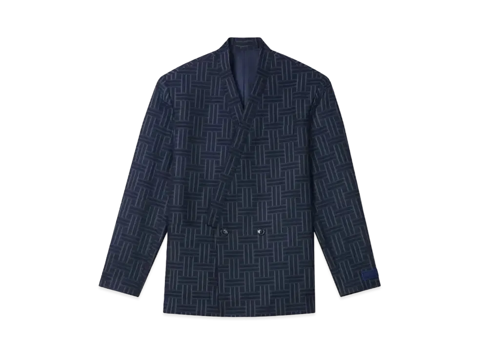 KENZO 'WEAVE' Tailored KIMONO Jacket "Midnight Blue"