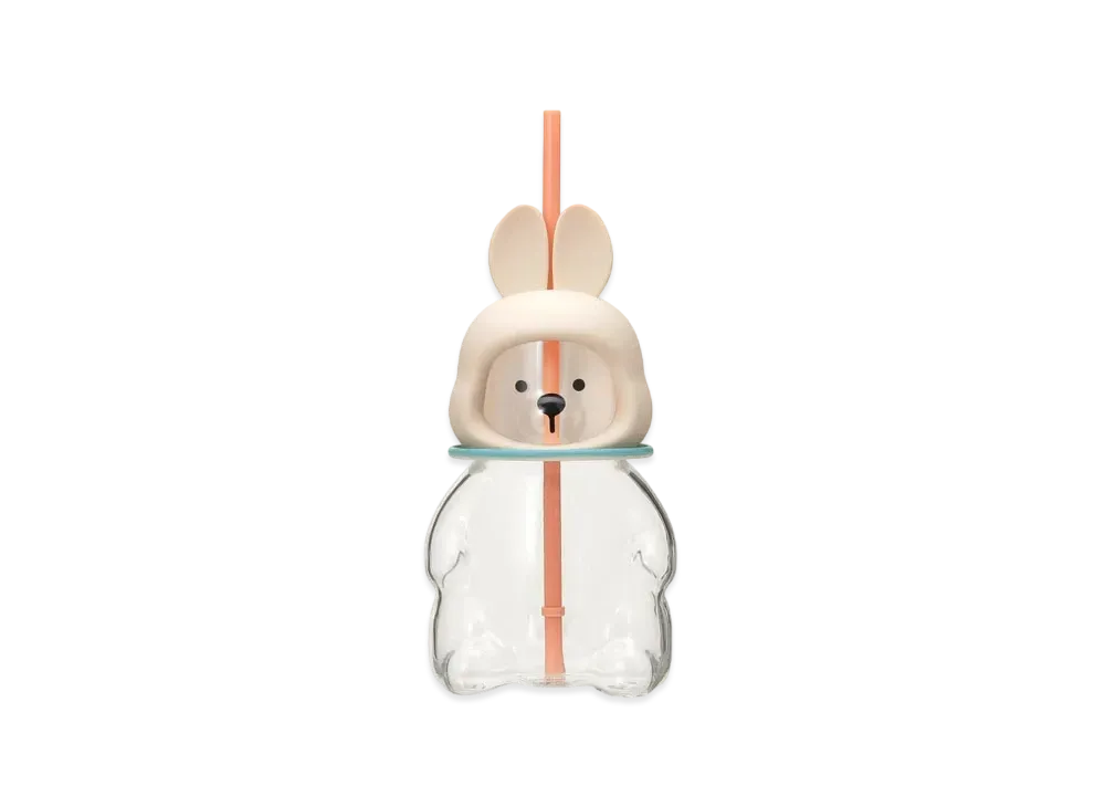 STARBUCKS Glass Tumbler Bearista Astro Rabbit 591ml