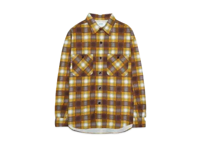 MASSES FLANNEL PLAID SHIRT "MUSTARD"