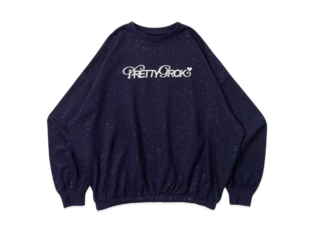 HTH glitter sweat "BLACK"