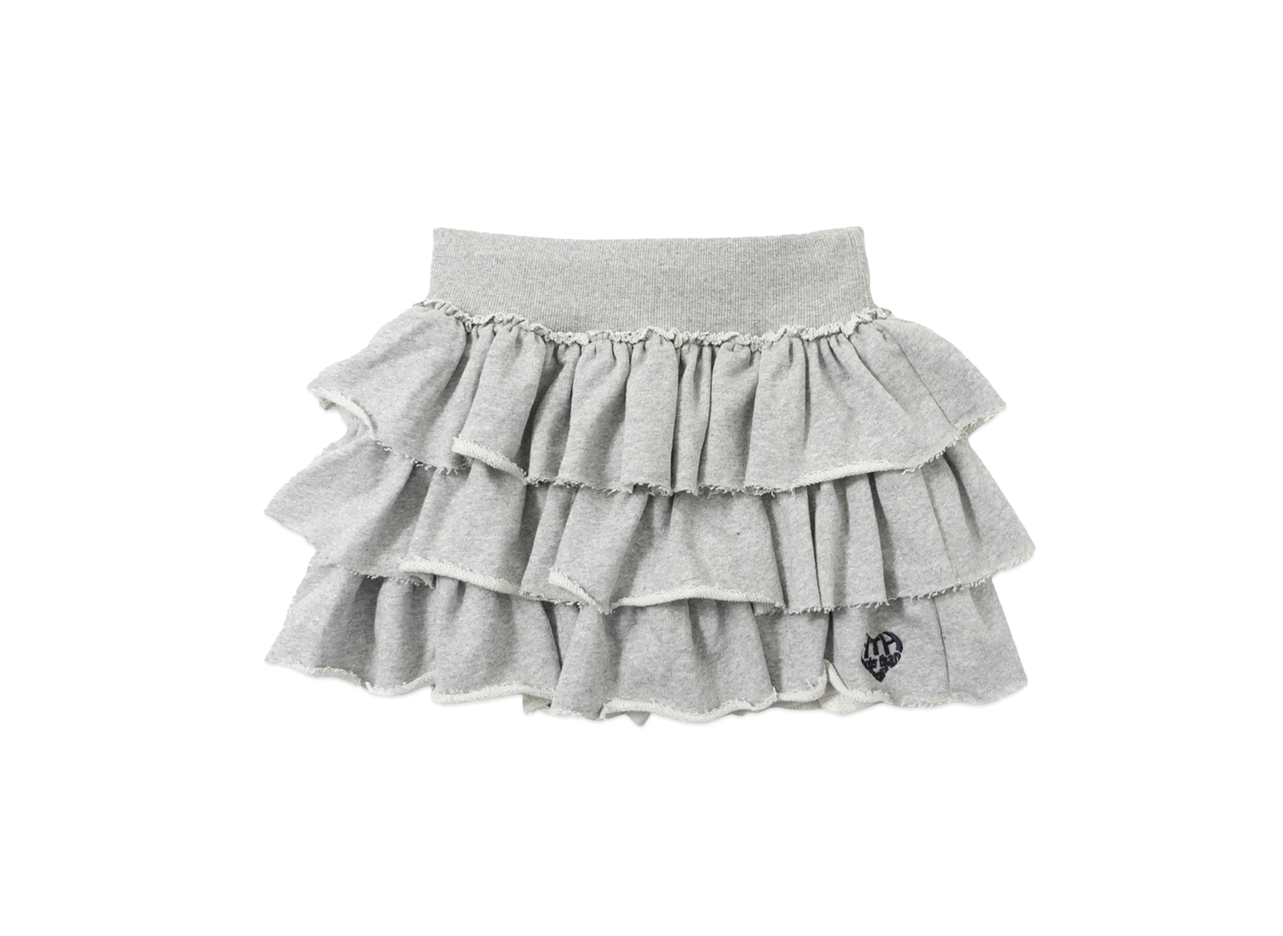 HTH glitter tiered skirt "GRAY"