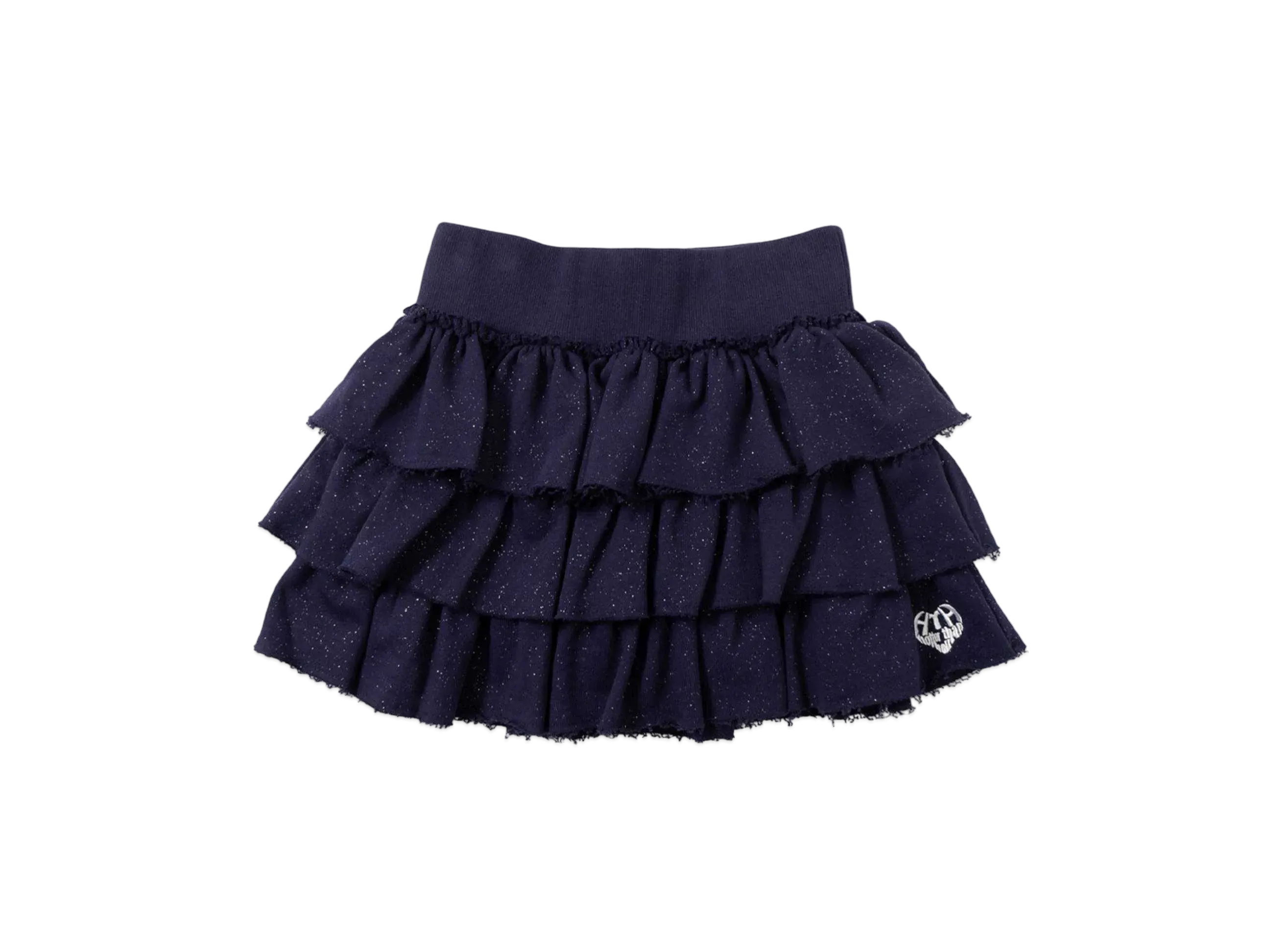 HTH glitter tiered skirt " NAVY"