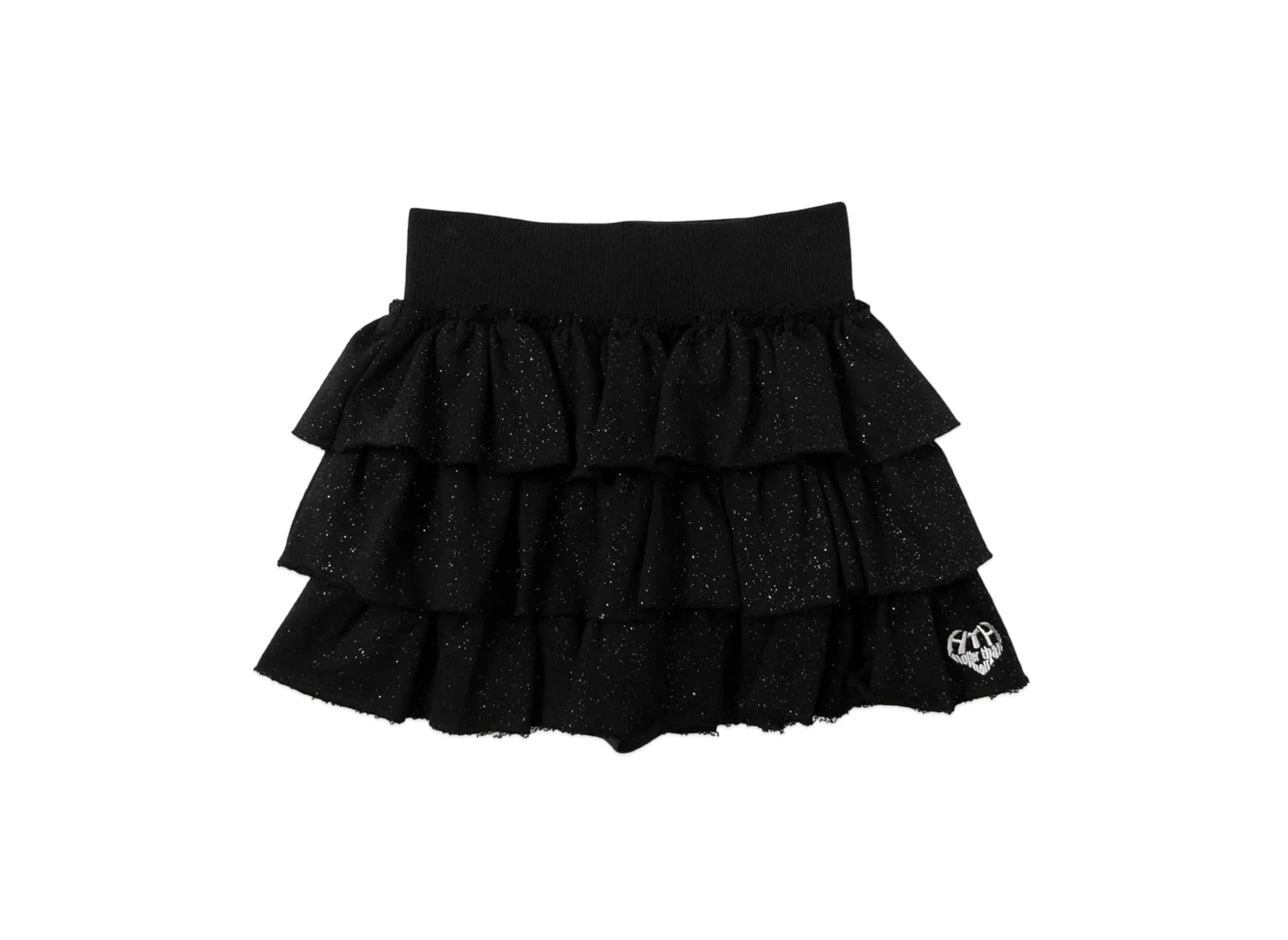 HTH glitter tiered skirt "BLACK"