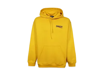 BALENCIAGA MENS Political Campaign Medium Fit Hoodie "Yellow"
