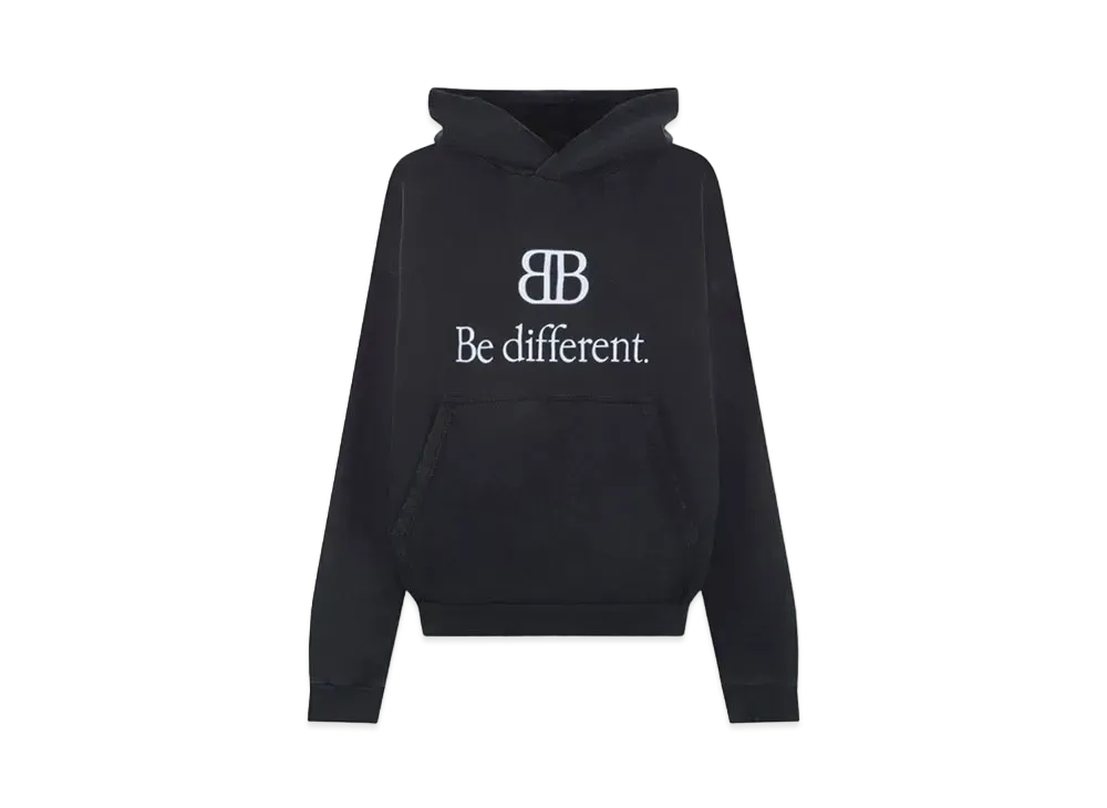 BALENCIAGA MENS Be Different Hoodie "Black"