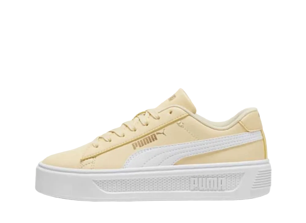プーマ ウィメンズ スマッシュ プラットフォーム V3 "カモミール/プーマホワイト/プーマゴールド"