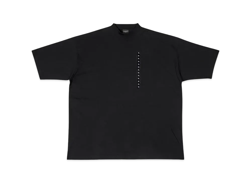 BALENCIAGA MENS Size Sticker Oversized T-shirt "Black"