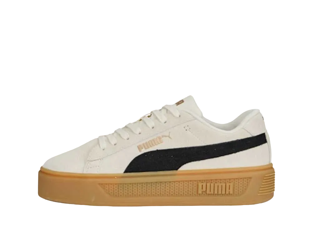 Puma Women's Smash Platform V3 SD "Pristine/Puma Black/Puma Gold"