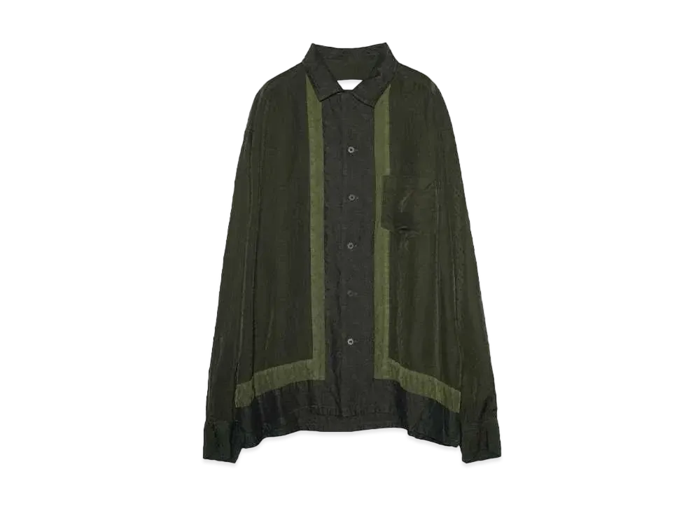 TOGA VIRILIS Cupra panel shirt "GREEN"