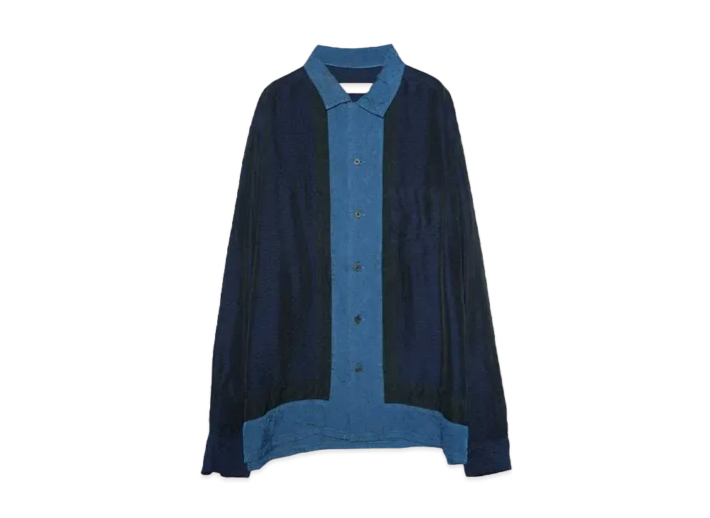 TOGA VIRILIS Cupra panel shirt "BLUE"