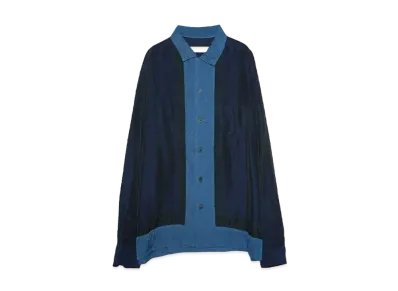 TOGA VIRILIS Cupra panel shirt "BLUE"