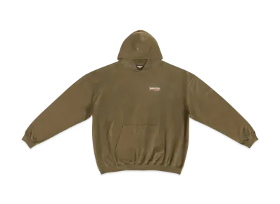 BALENCIAGA MENS Political Campaign Large Fit Hoodie "Khaki"