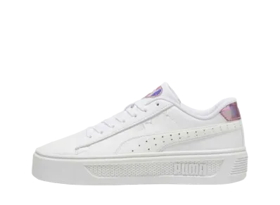 Puma Women's Smash Platform V3 Girl Power "Puma White/Puma Silver/Passionfruit"