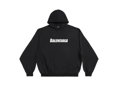 BALENCIAGA MENS Destroyed Hoodie Oversized "Black"