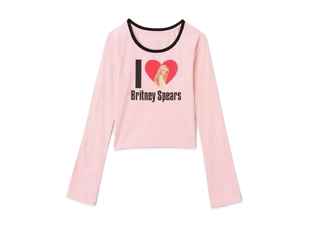 atmos pink x Britney Spears I ♡ Britney LS T-shirt "Pink"