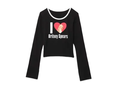 atmos pink x Britney Spears I ♡ Britney LS T-shirt "Black"