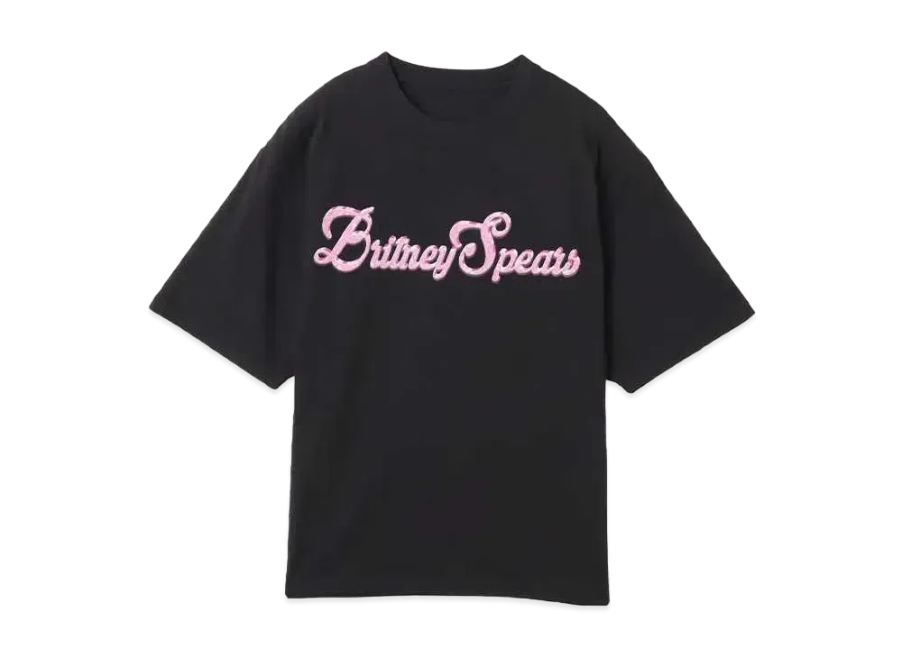atoms pink x Britney Spears Magazine Cover Print T-shirt "Black"