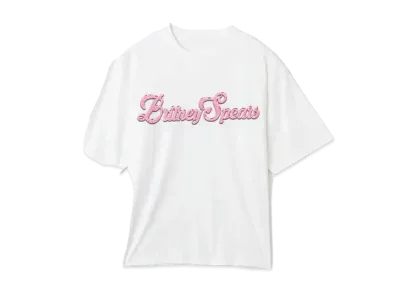 atoms pink x Britney Spears Magazine Cover Print T-shirt "White"