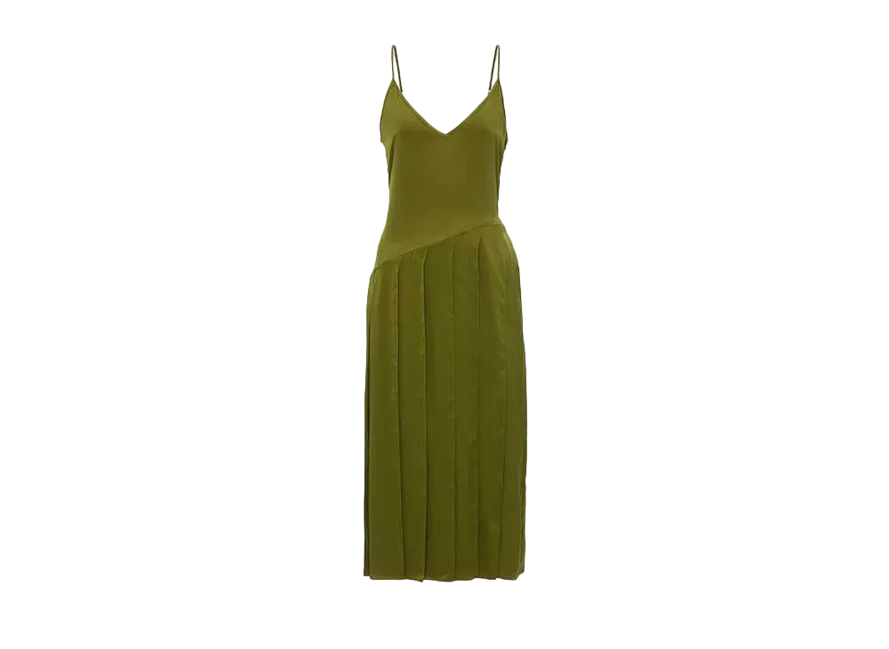 JW ANDERSON Ribbon Panel Dress "Green"