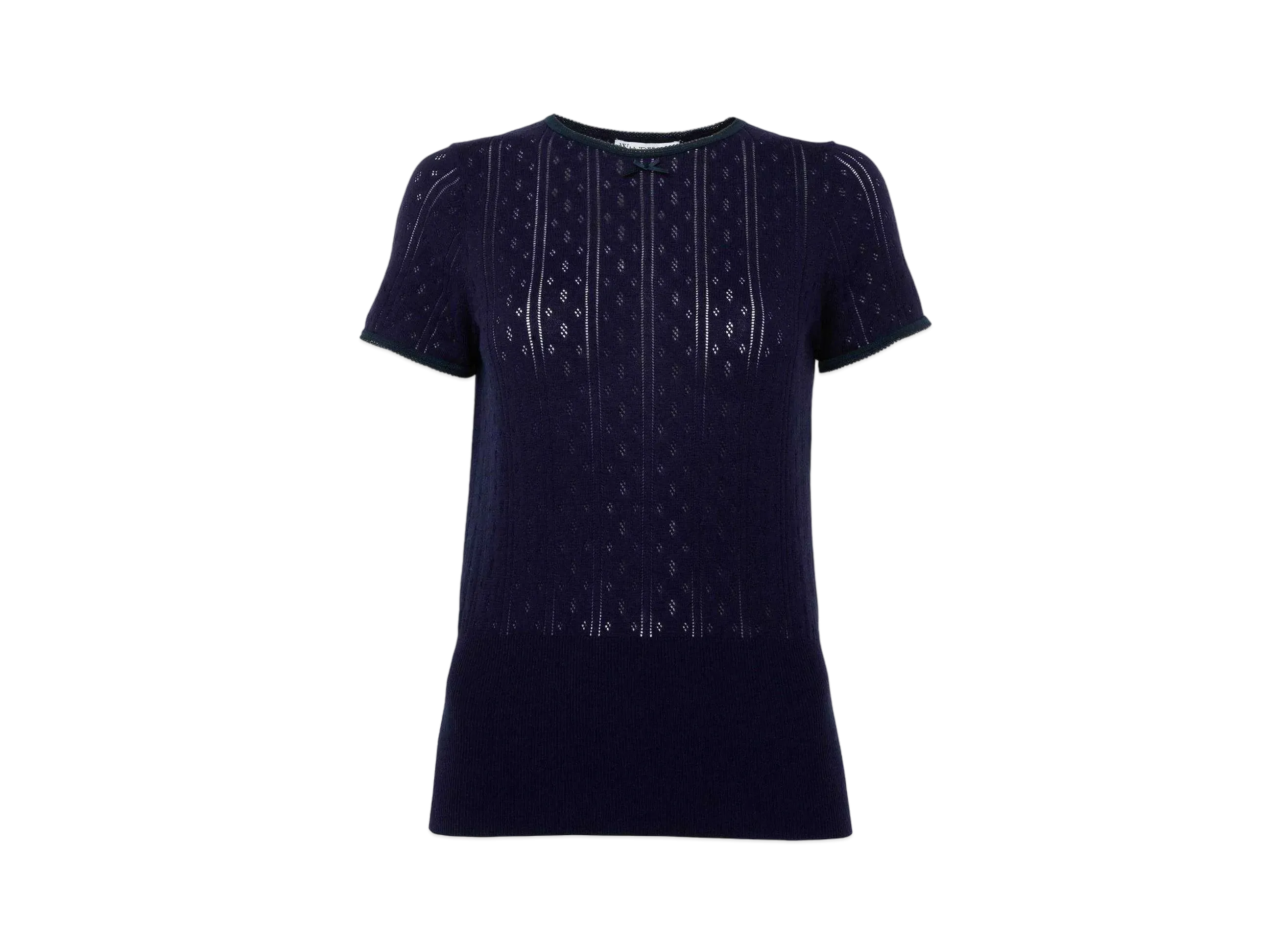 JW ANDERSON Pointtail Cap Sleeve Top "Black"