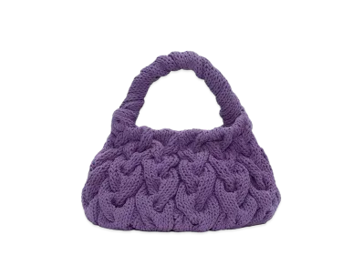 JW ANDERSON Cable Knit Top Handle Bag "Purple"
