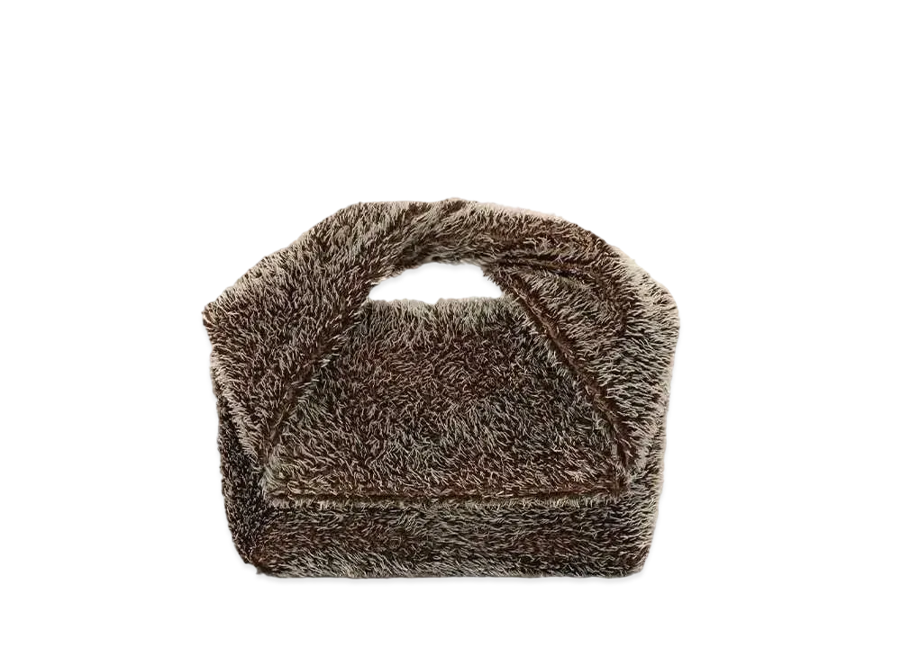 JW ANDERSON Medium Twister Mohair Top-Handle Bag "Gray"
