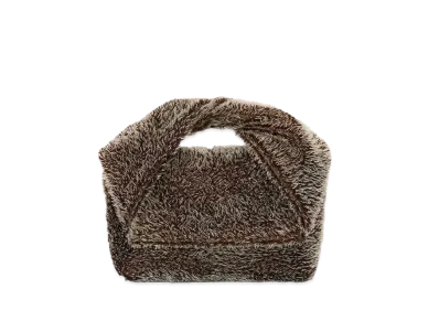 JW ANDERSON Medium Twister Mohair Top-Handle Bag "Gray"