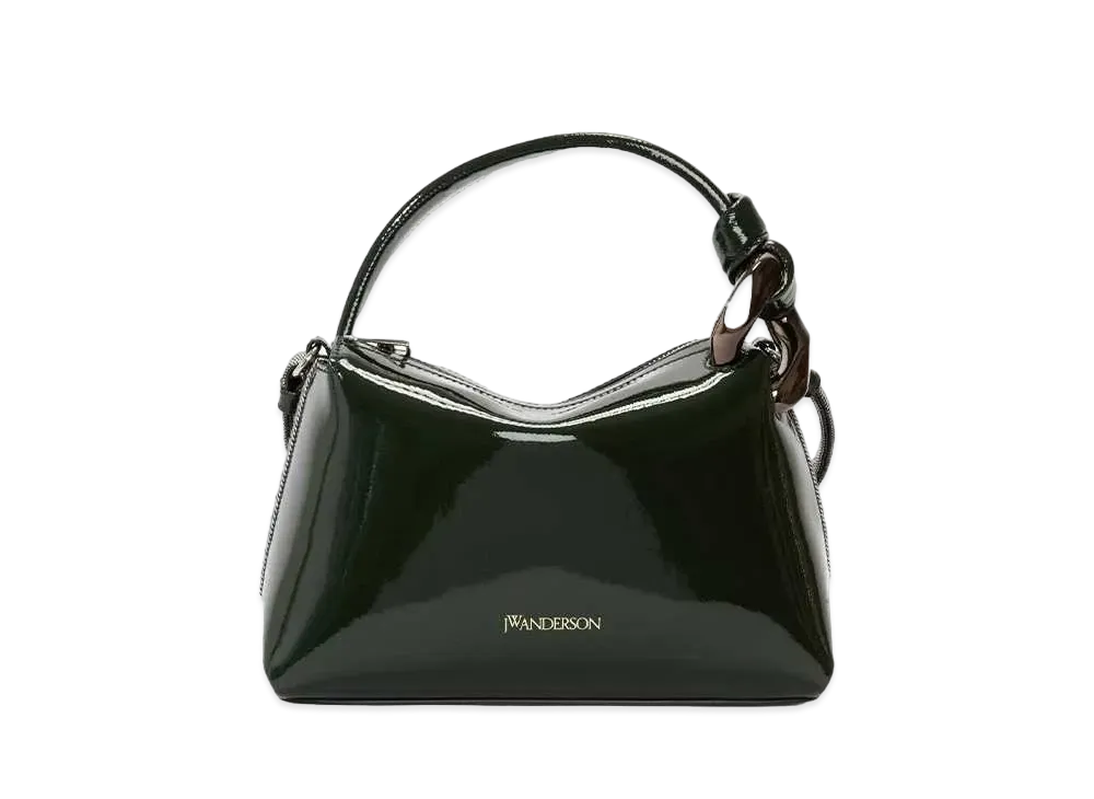 JW ANDERSON SmallCorner Coated Denim Crossbody Bag "Black"
