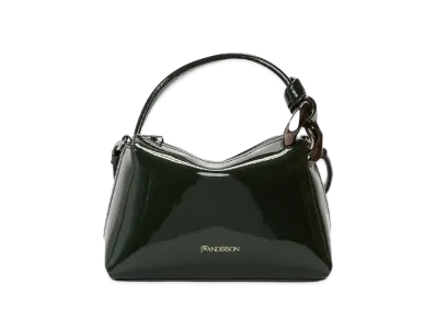 JW ANDERSON SmallCorner Coated Denim Crossbody Bag "Black"
