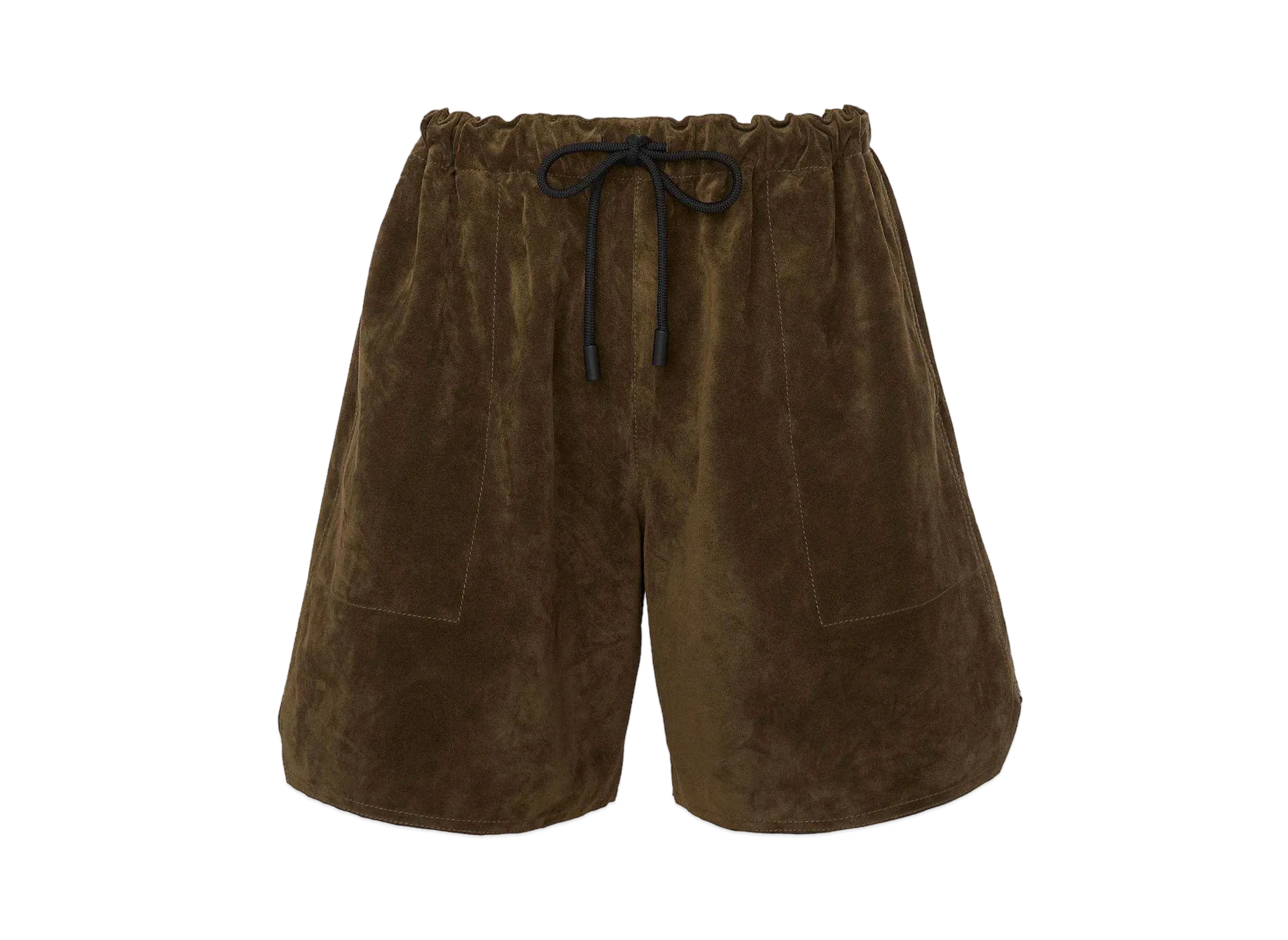 JW ANDERSON Drawstring Leather Shorts "Brown"