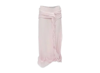 JW ANDERSON Twisted Draped Midi Skirt "Pink"