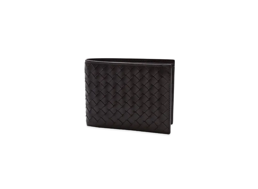 Bottega Veneta Intrecciato Calfskin Bi-fold Continental Wallet "Dark Brown"