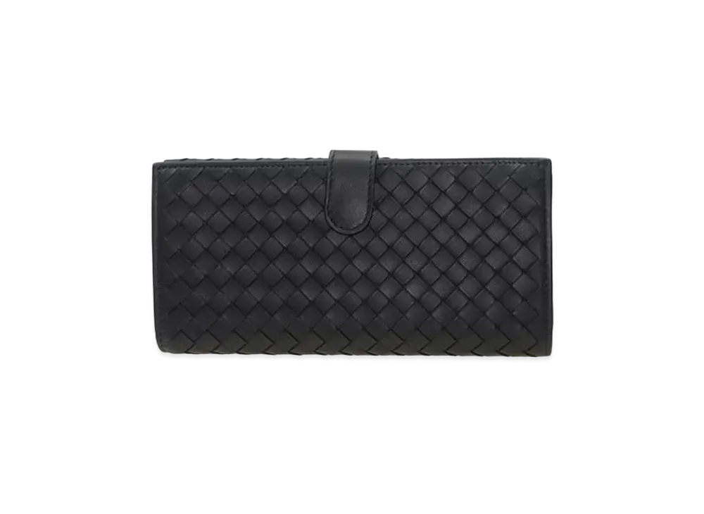 Bottega Veneta Intrecciato Lambskin Nappa Wallet "Black"