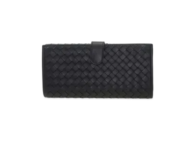 Bottega Veneta Intrecciato Lambskin Nappa Wallet "Black"