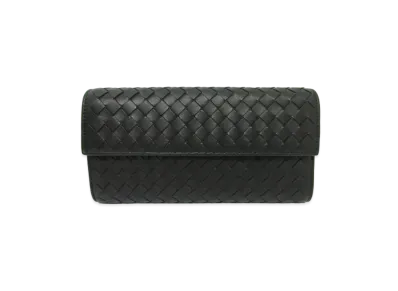 Bottega Veneta Intrecciato Lambskin Nappa Wallet "Black"