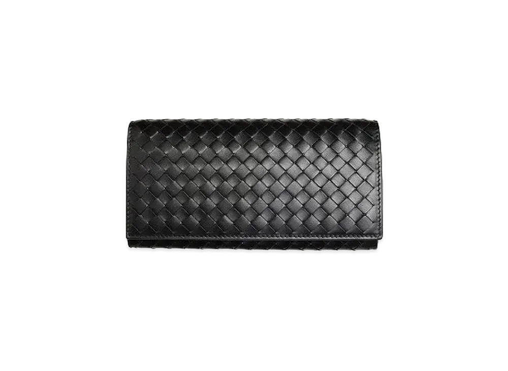 Bottega Veneta Intrecciato Calfskin Wallet "Black"