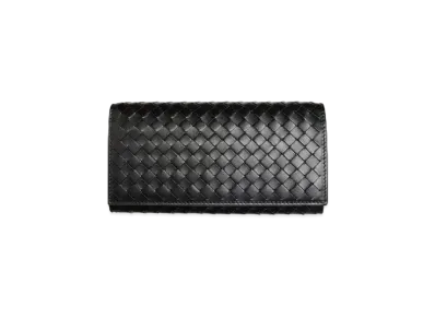 Bottega Veneta Intrecciato Calfskin Wallet "Black"