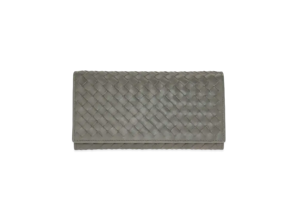 Bottega Veneta Intrecciato Calfskin Wallet "New Light Gray"