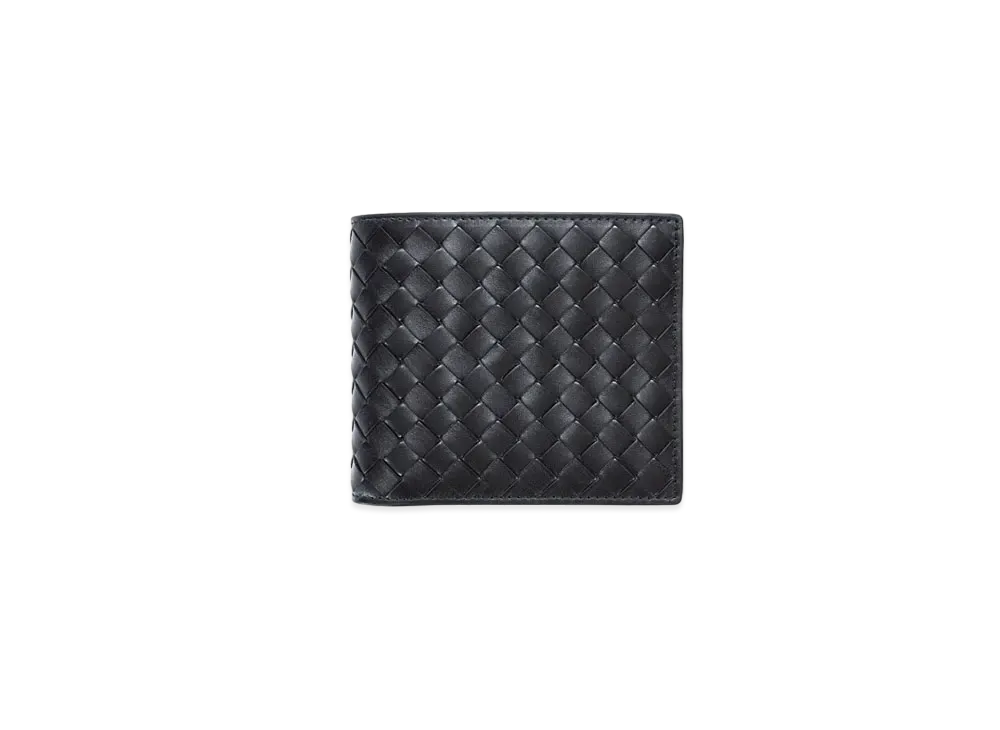 Bottega Veneta Intrecciato Calfskin Bifold Wallet "Black"