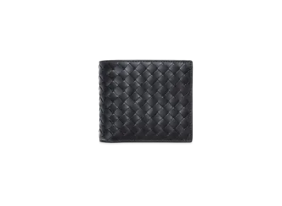 Bottega Veneta Intrecciato Calfskin Bifold Wallet "Black"
