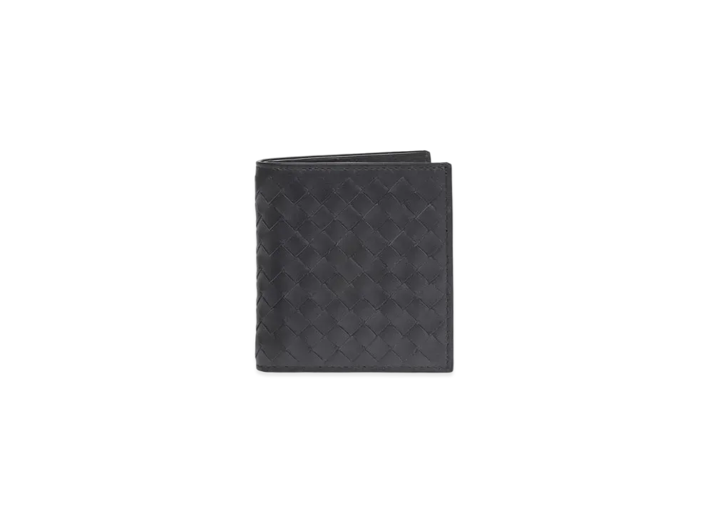 Bottega Veneta Intrecciato Calfskin Bifold Continental Wallet "Charcoal Gray"