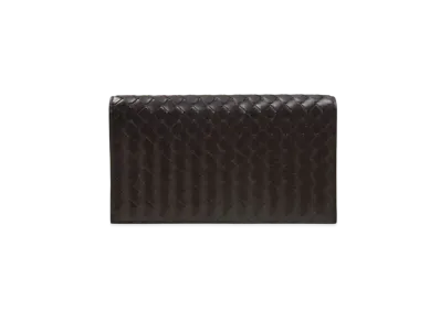 Bottega Veneta Intrecciato Calfskin Long Fold Wallet "Dark Brown"