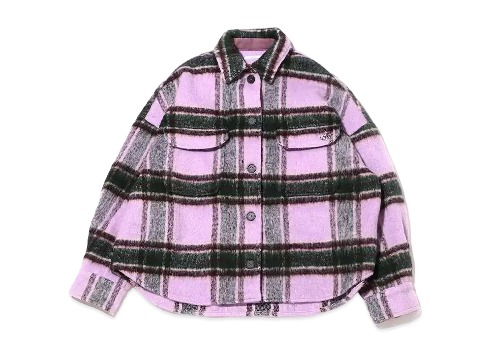 atmos pink Shaggy Big Check Jacket "Purple"