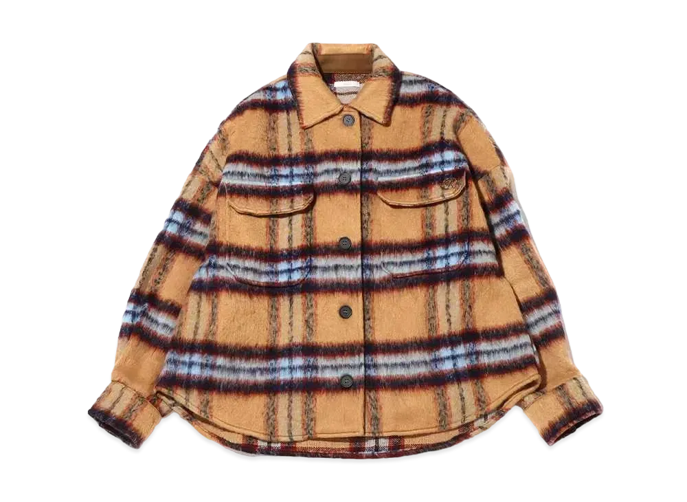 atmos pink Shaggy Big Check Jacket "Brown"